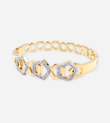 Pentagonal Bangle | 14k Gold