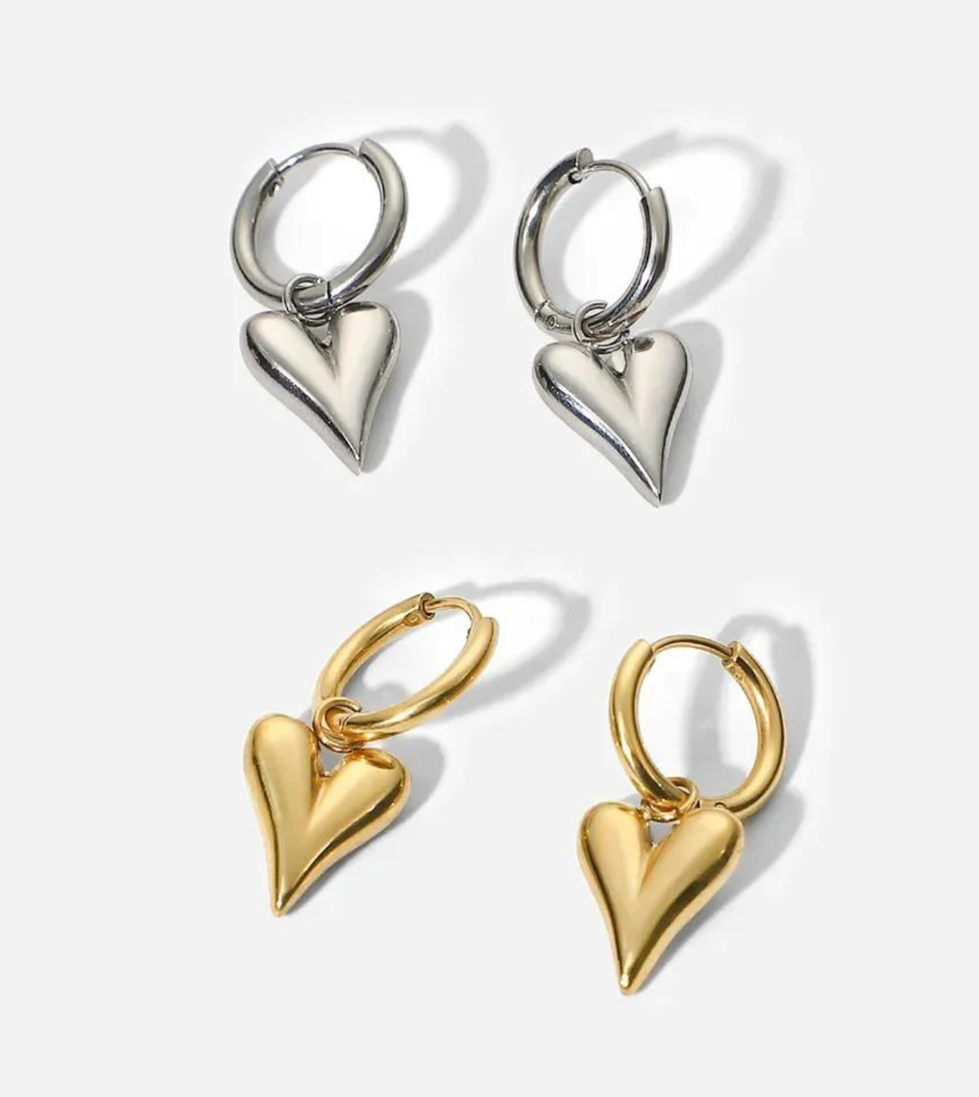 Cádiz Heart Earrings | Gold & Silver