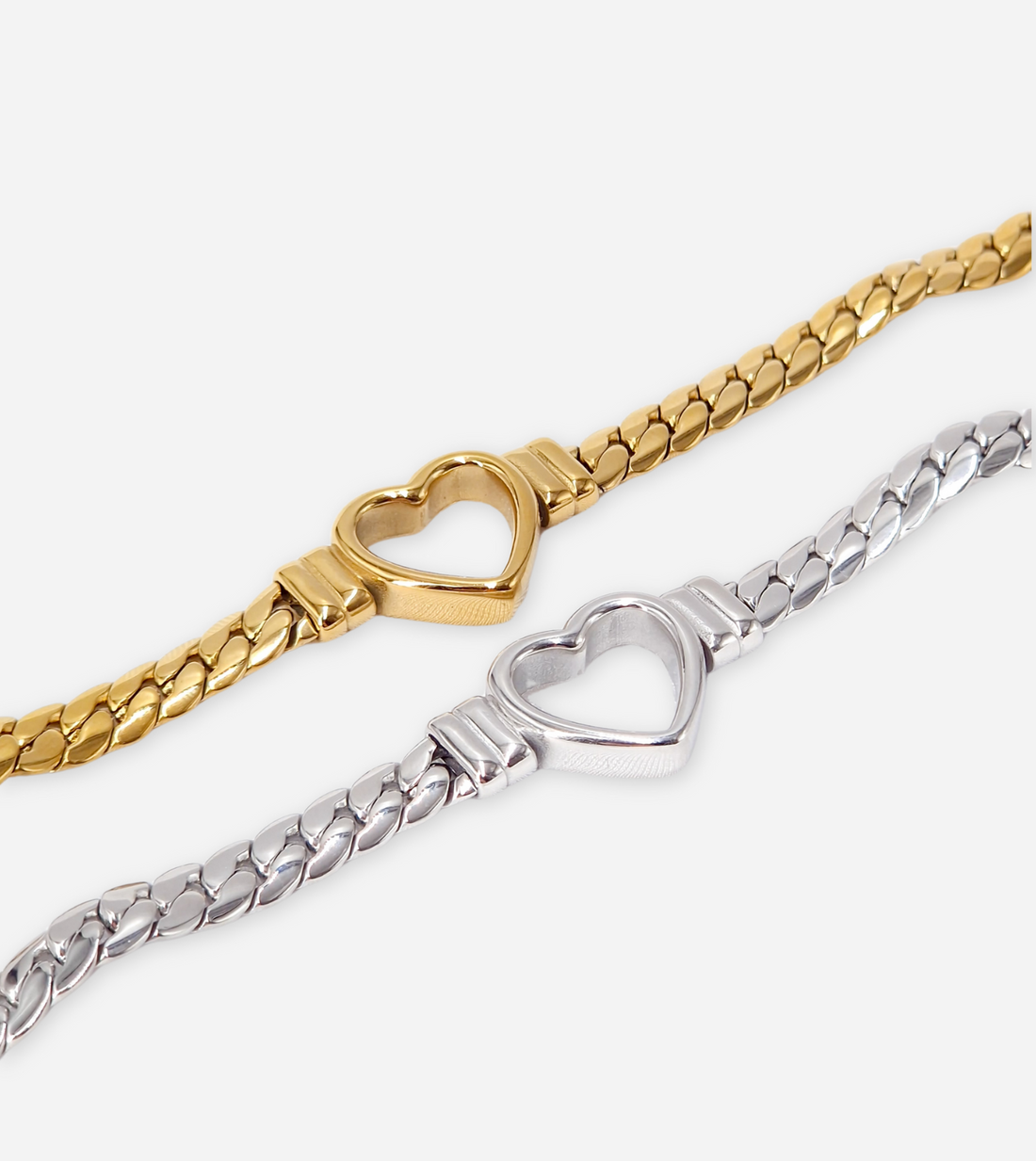 Chunky Love Bracelet | Silver & Gold