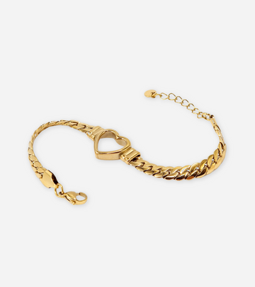 Chunky Love Bracelet | Silver & Gold