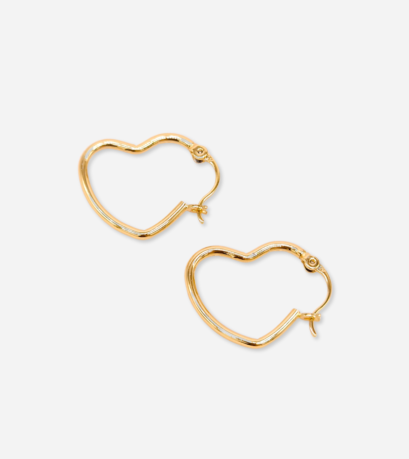 Heart Hoop Earrings | Rose Gold