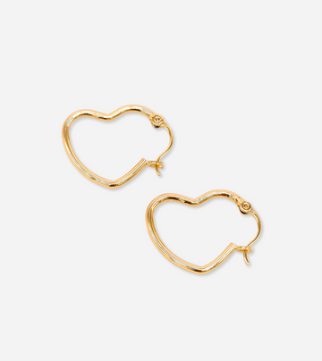 Heart Hoop Earrings | Rose Gold