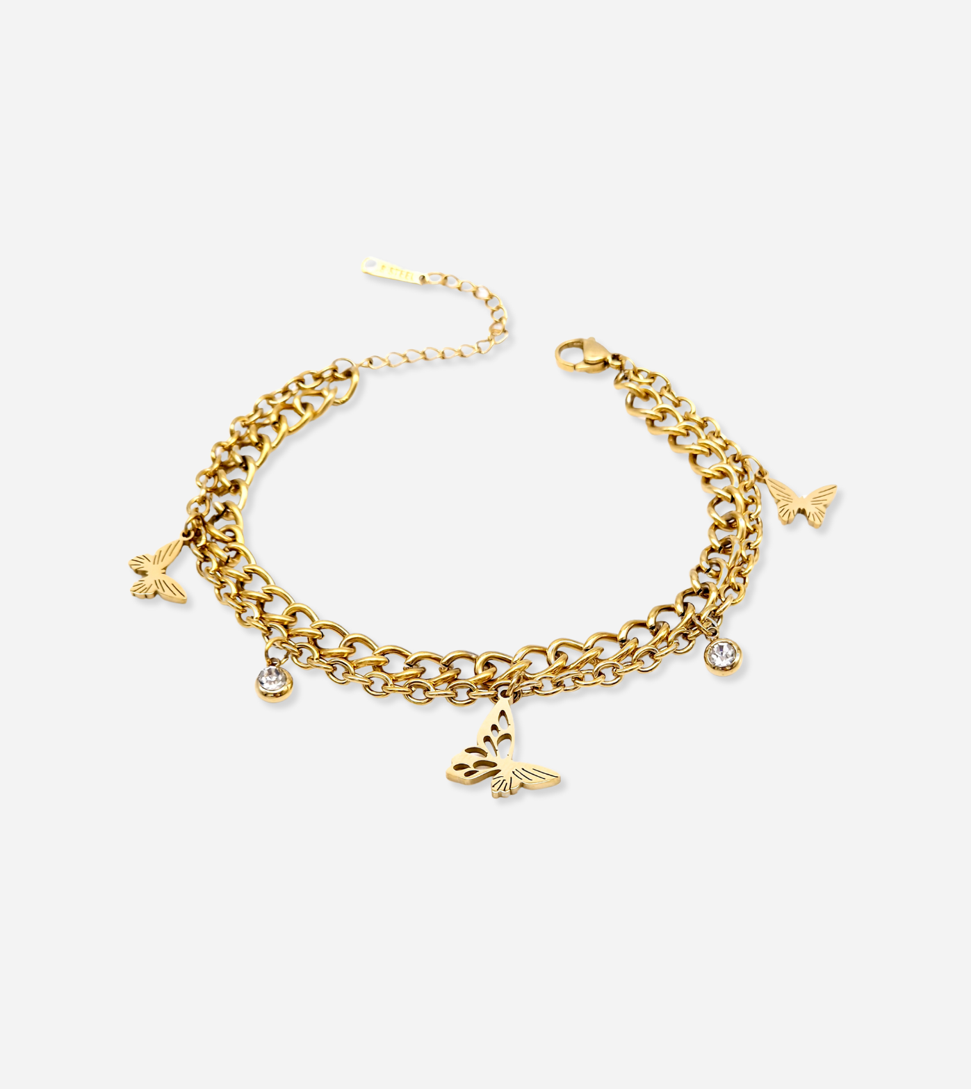 Butterfly Charm Bracelet | 18k Gold