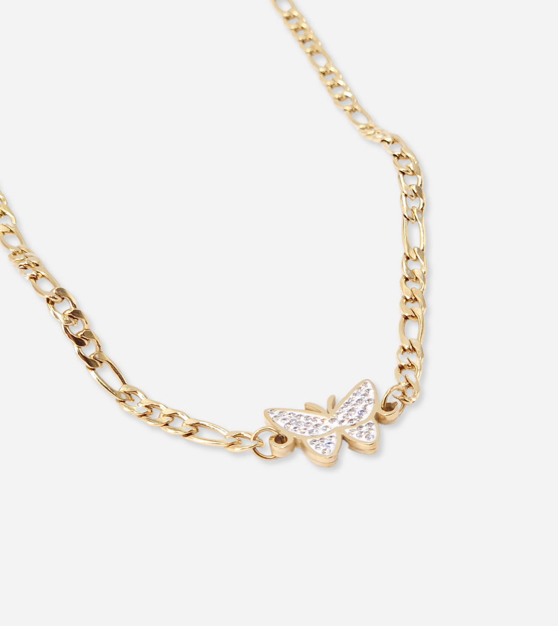 Figaro Link Butterfly Choker  | Gold