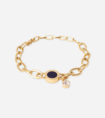 Black Numeral Bracelet | 18k Gold