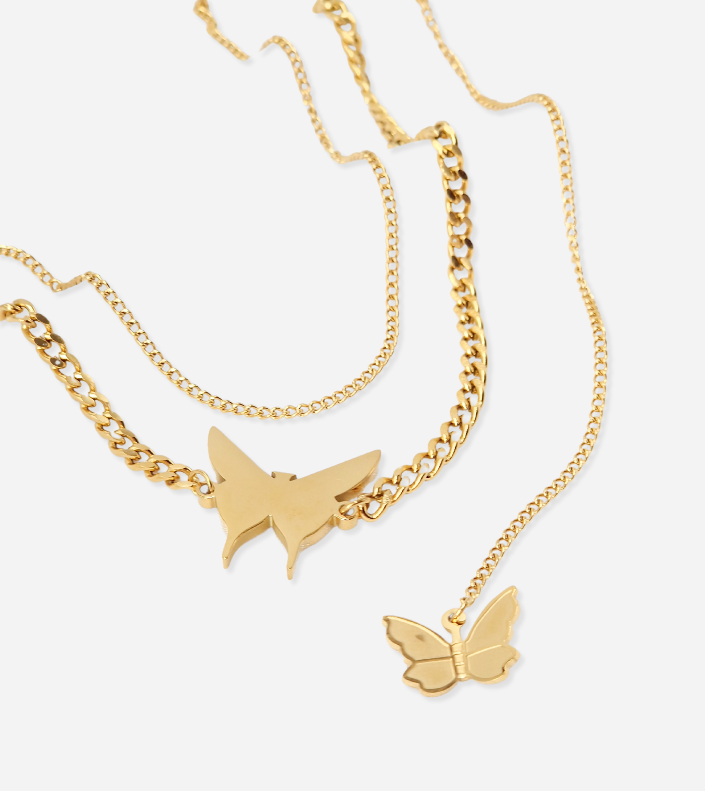 Butterfly Pendant Necklace | 18k Gold