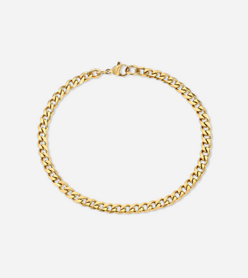 Dainty Curb Bracelet | 18k Gold & Silver