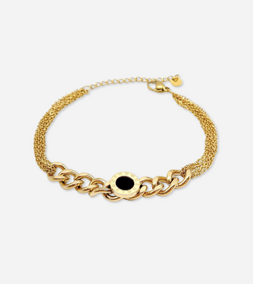 Deco Link Bracelet | 18k Gold