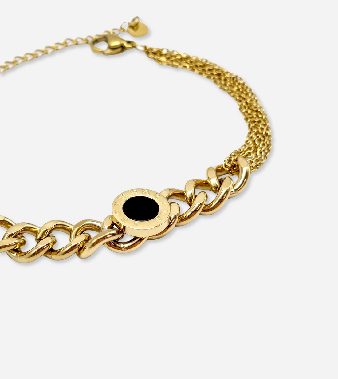 Deco Link Bracelet | 18k Gold