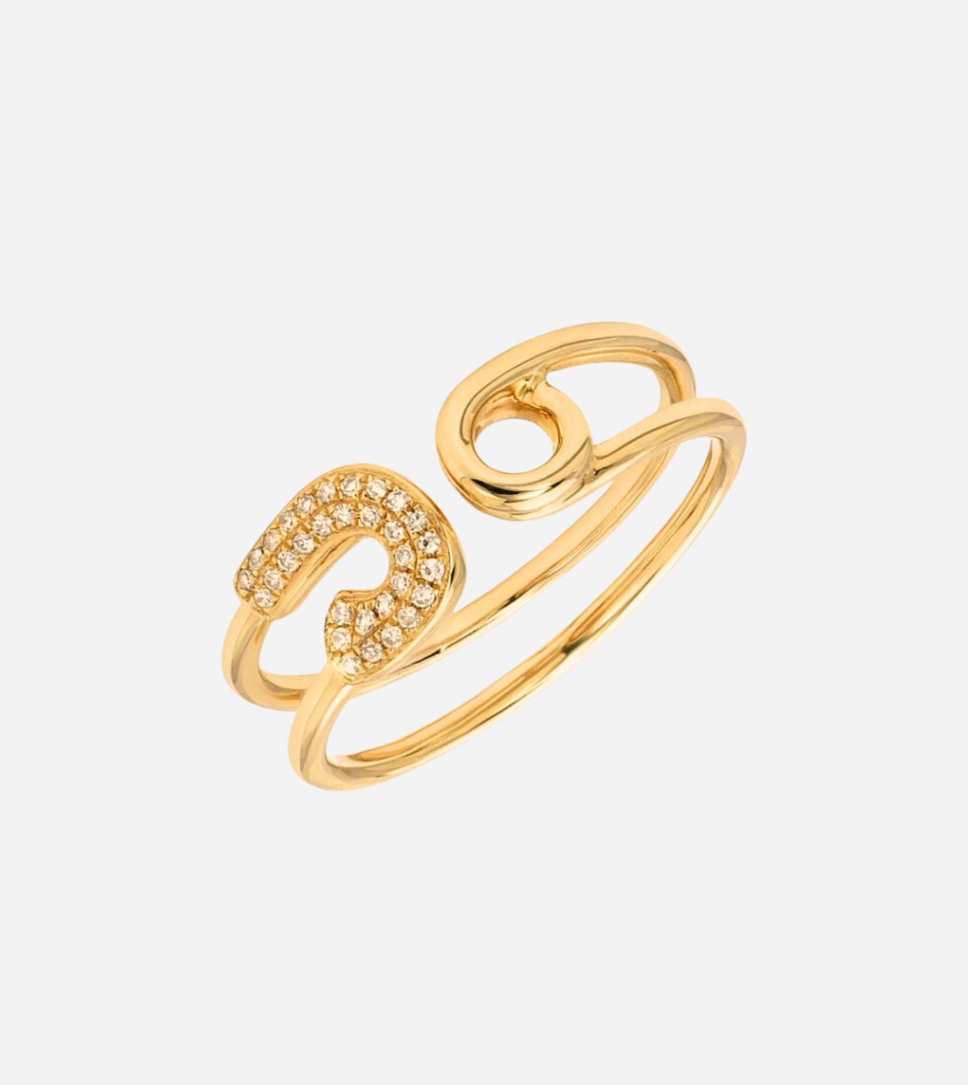 Safety Pin Ring | 1K Gold