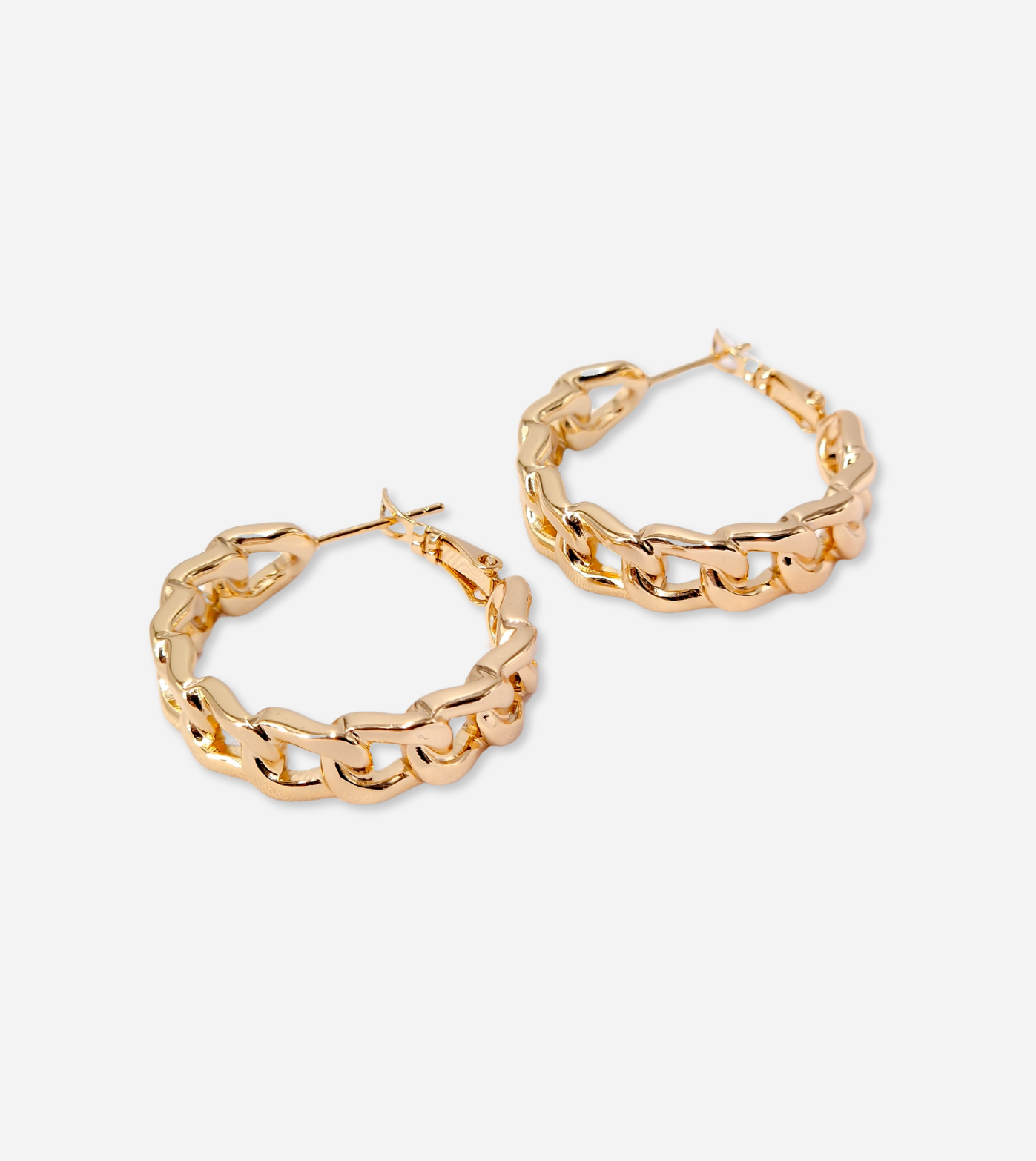 Chain Link Earrings | Rose Gold