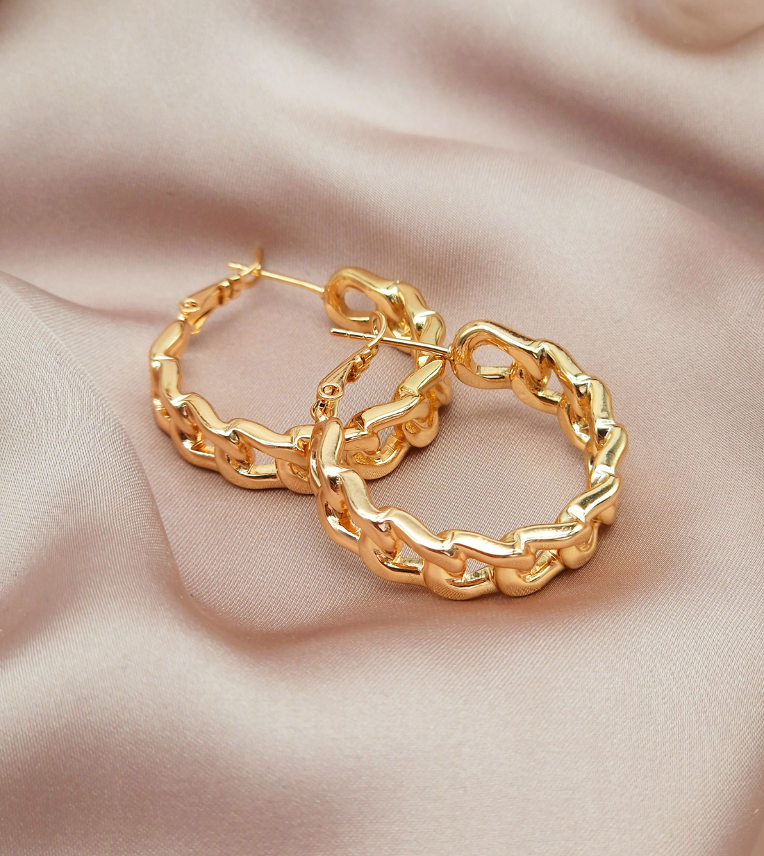 Chain Link Earrings | Rose Gold