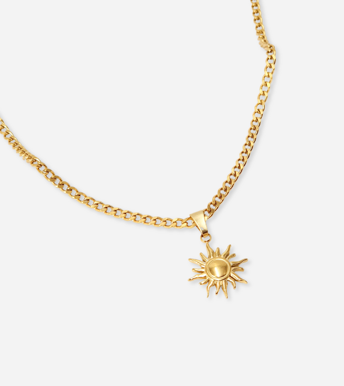 Dainty Sun Necklace | 18k Gold