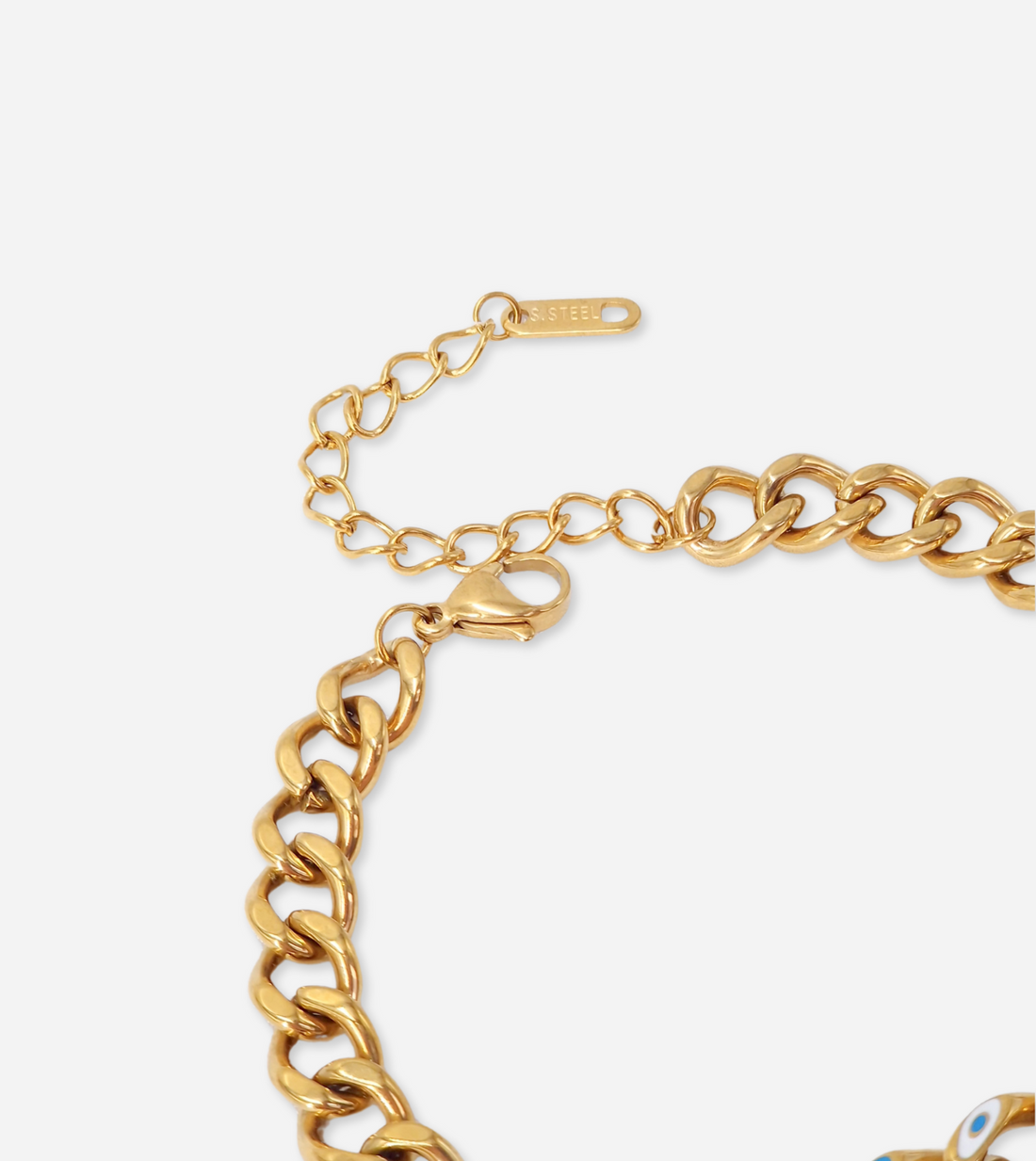 Blue Eye Chain Bracelet | 18k Gold