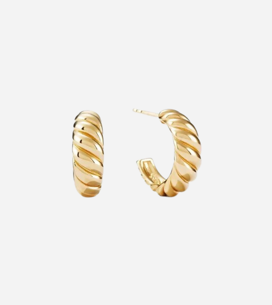 Textured Earrings | Silver & 18k Gold