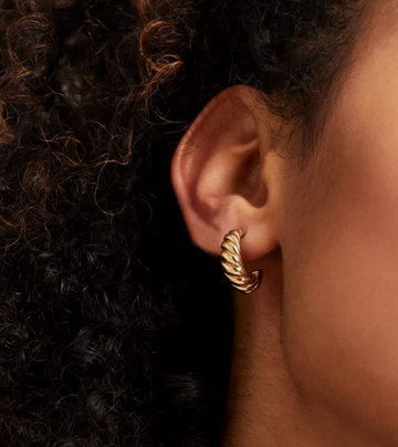 Textured Earrings | Silver & 18k Gold