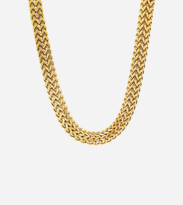 Chunky Box Necklace | 18k Gold