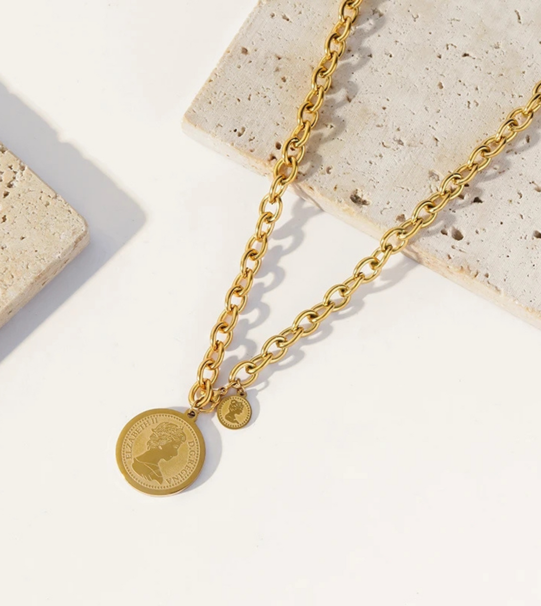 Chunky Pendant Necklace | 18k Gold