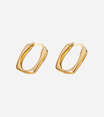 Geo Huggie Earrings | 18K Gold