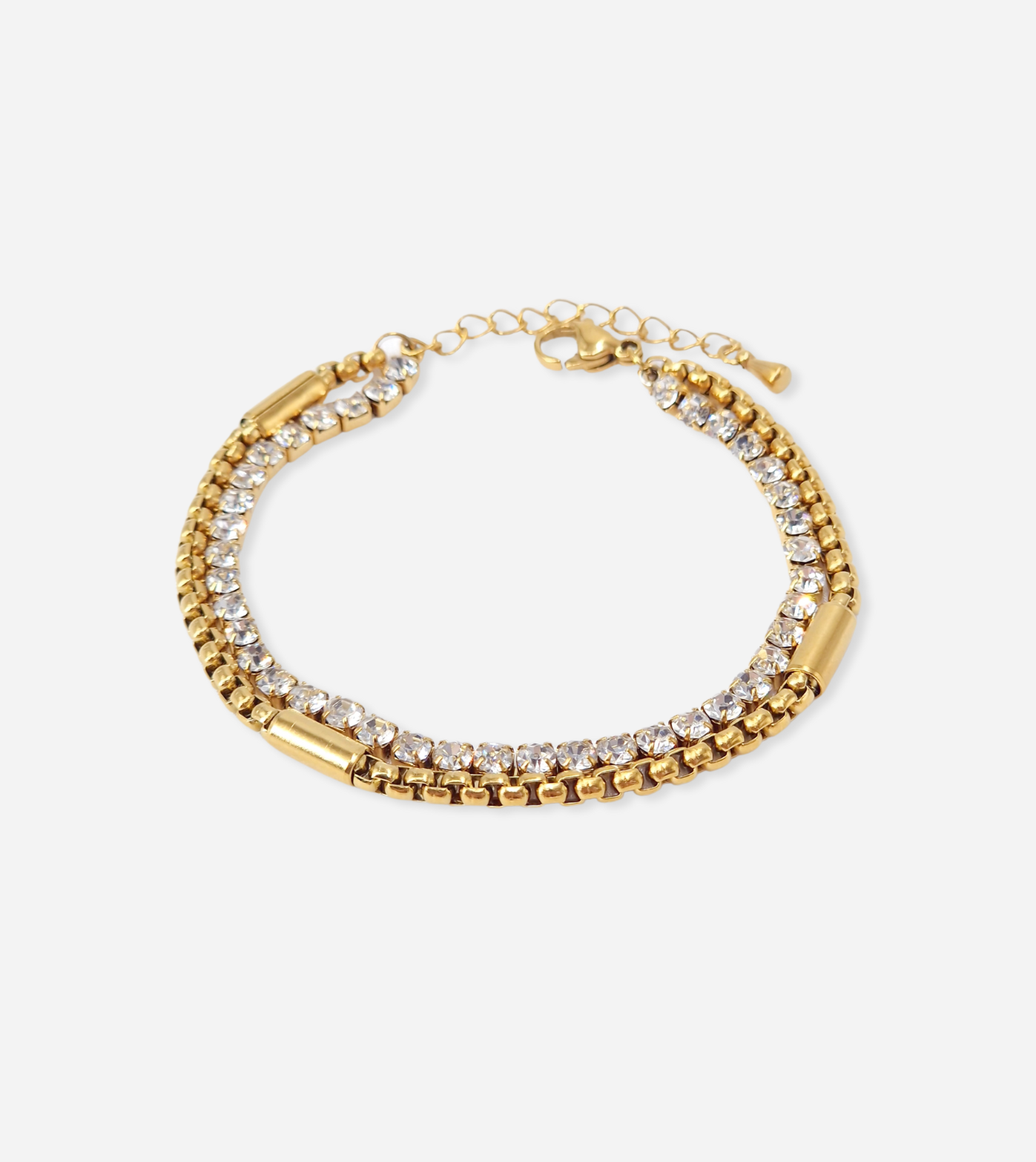 Layered Zircon Bracelet | 18k Gold