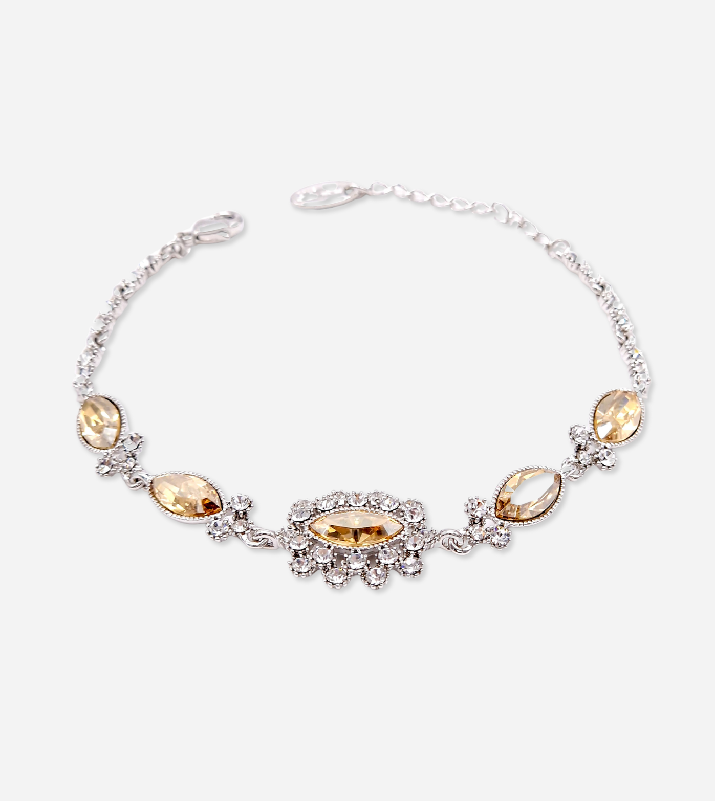 Amber Princess Zirconia Bracelet | Silver