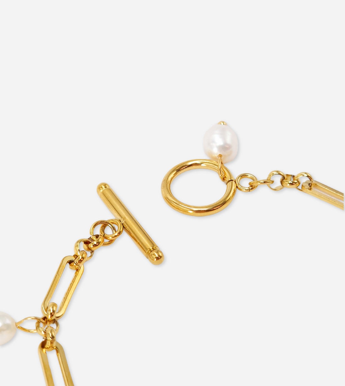 Porto Clip Pearl Bracelet | 18k Gold