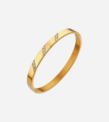 Valencia Bangle CZ | 18k Gold