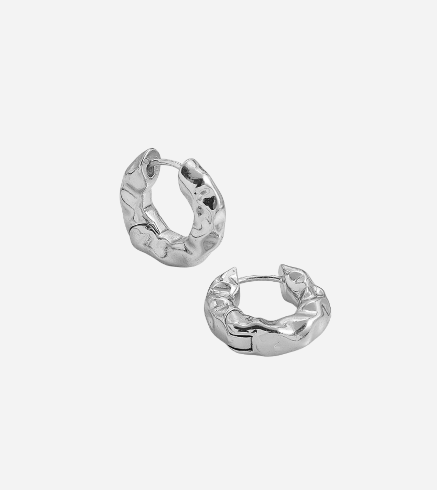 Catania Huggie Earrings | 18k Gold & Silver